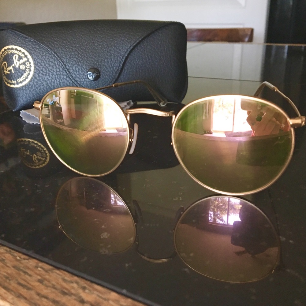 ***SOLD***NWOT...Ray-Ban Rose Gold Lens Sunglasses